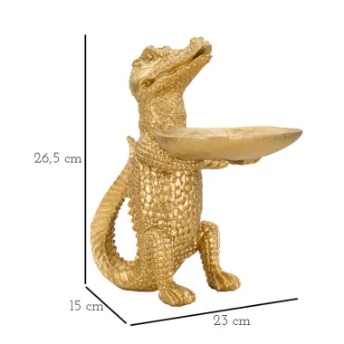 KROKODYL GOLD 23X15X26,5 cm